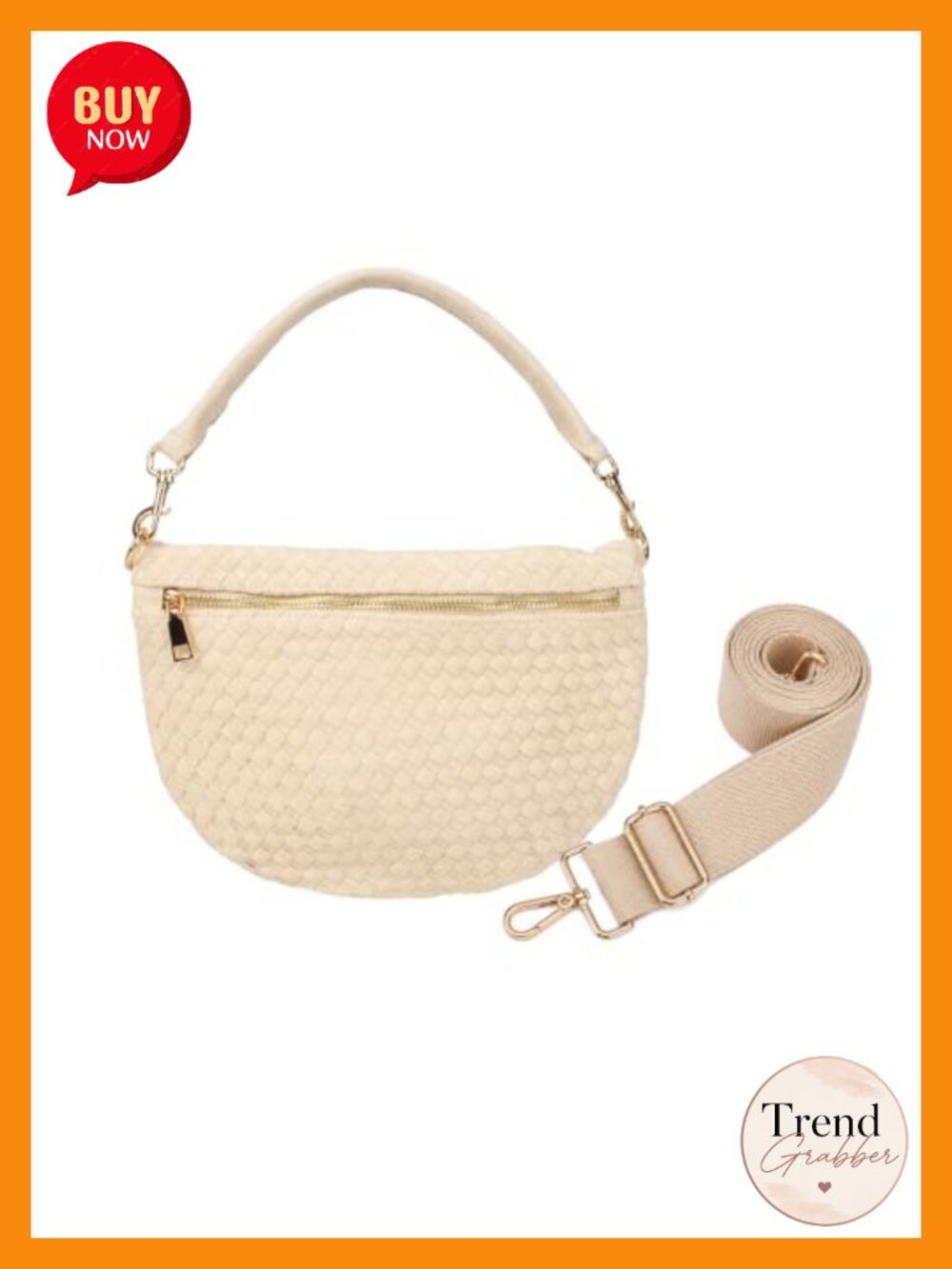 Woven Vegan Suede Crossbody Bag with 2 Interchangeable Straps